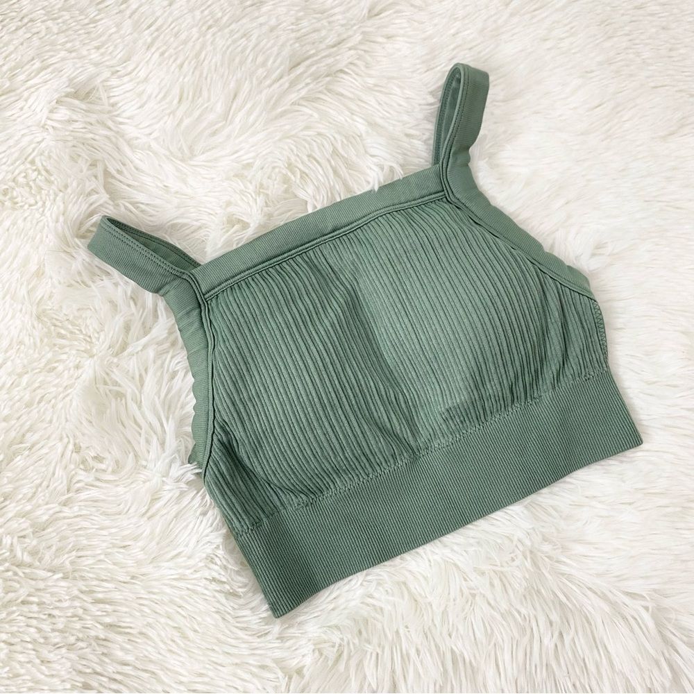 Aerie Sage Ribbed Tank Top